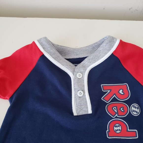 Boston Red Sox One Piece Creeper Baby Infant 12 Months Blue MLB Girls NWOT - Picture 2 of 9